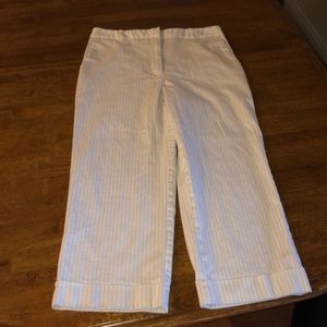 Pen stripe white pants